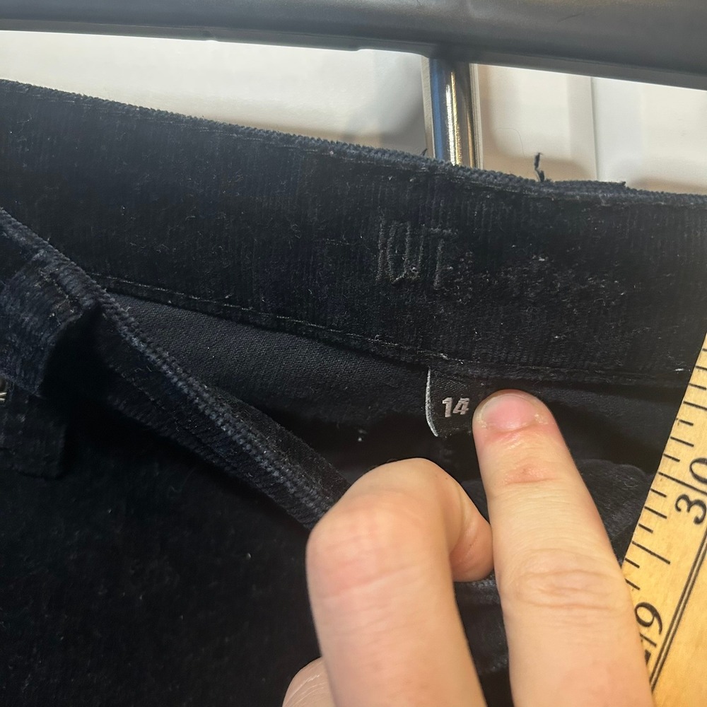 KUT from the Kloth Diana‎ Skinny Corduroy Pants Black Size 14 KP488MR9 - Picture 2 of 14